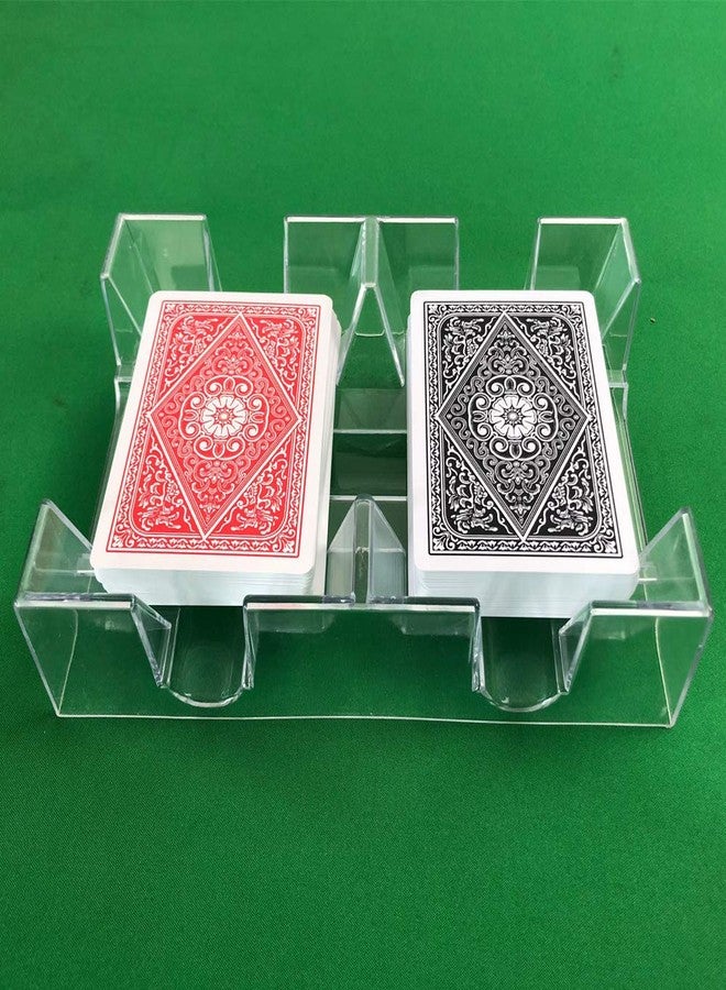Yuanhe Clear 2 Deck Canasta Playing Card Tray-No Swivel Base - Image 2